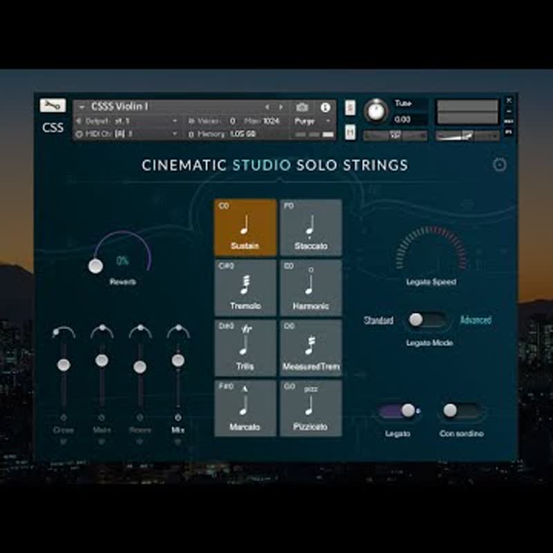 Cinematic Studio Solo Strings virtual instrument for Kontakt